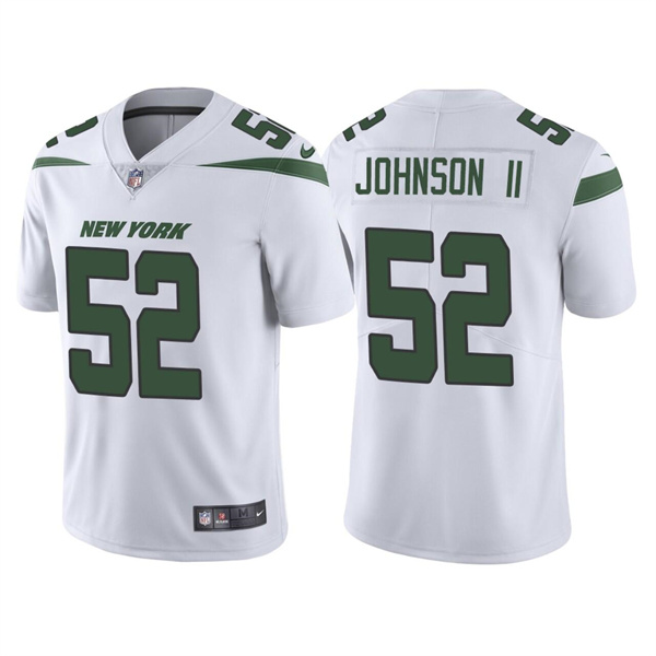 Men's New York Jets #52 Jermaine Johnson II 2022 White Vapor Untouchable Limited Stitched Jersey
